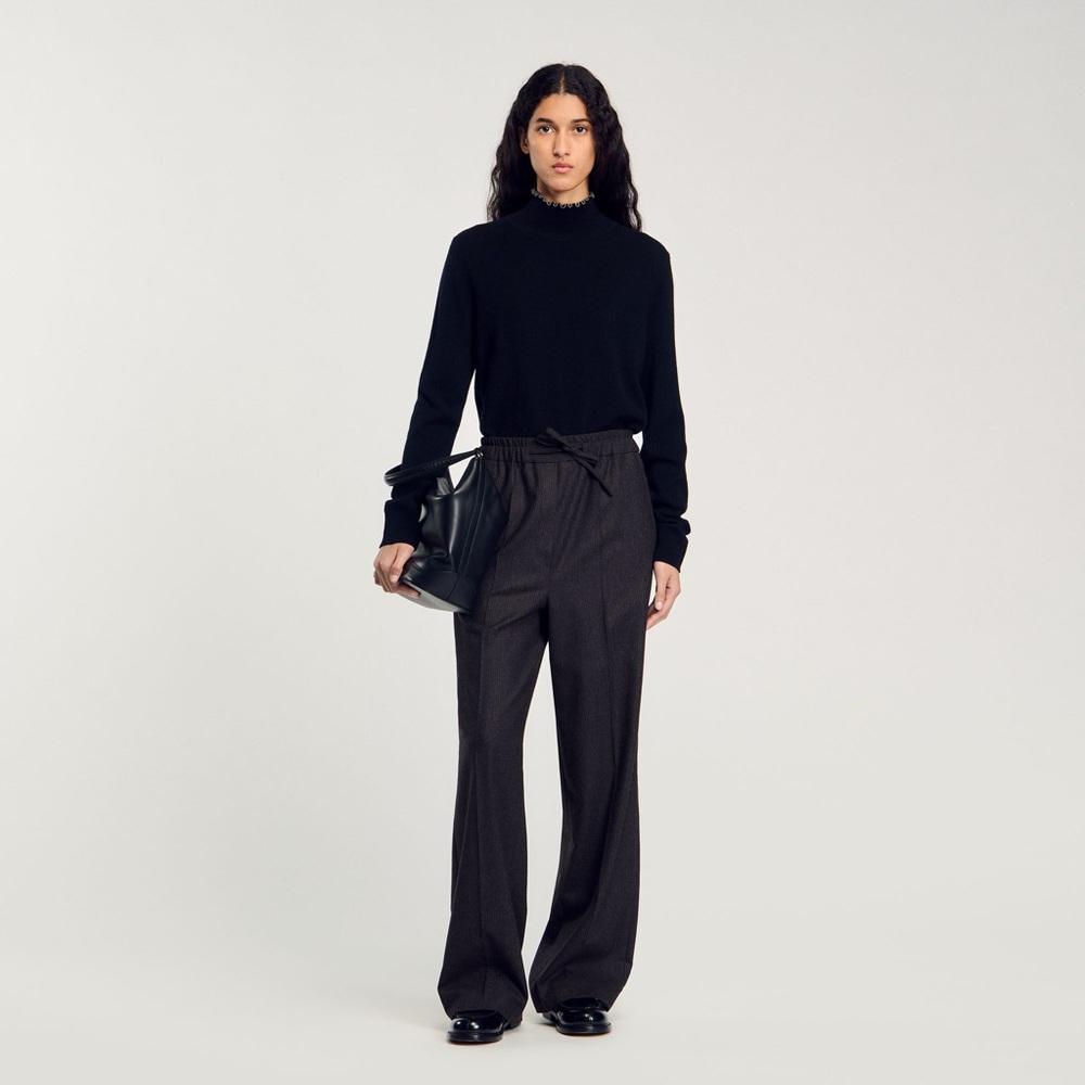 Sandro striped wool pants